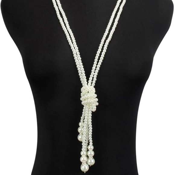 NWOT 1920s Accessories Pearls Necklace Faux Pearls For Gatsby, Flapper Cosplay - Picture 1 of 4